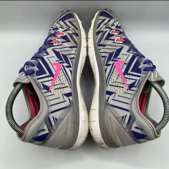 Nike Free 5.0 TR Fit 5 Print Women’s 8.5 Wolf Gray Purple Running 704695-005 - Picture 5 of 8
